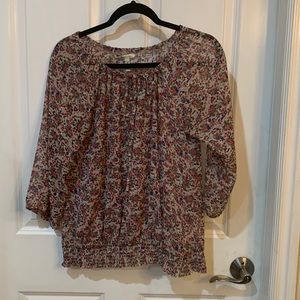 Multi colored flower blouse